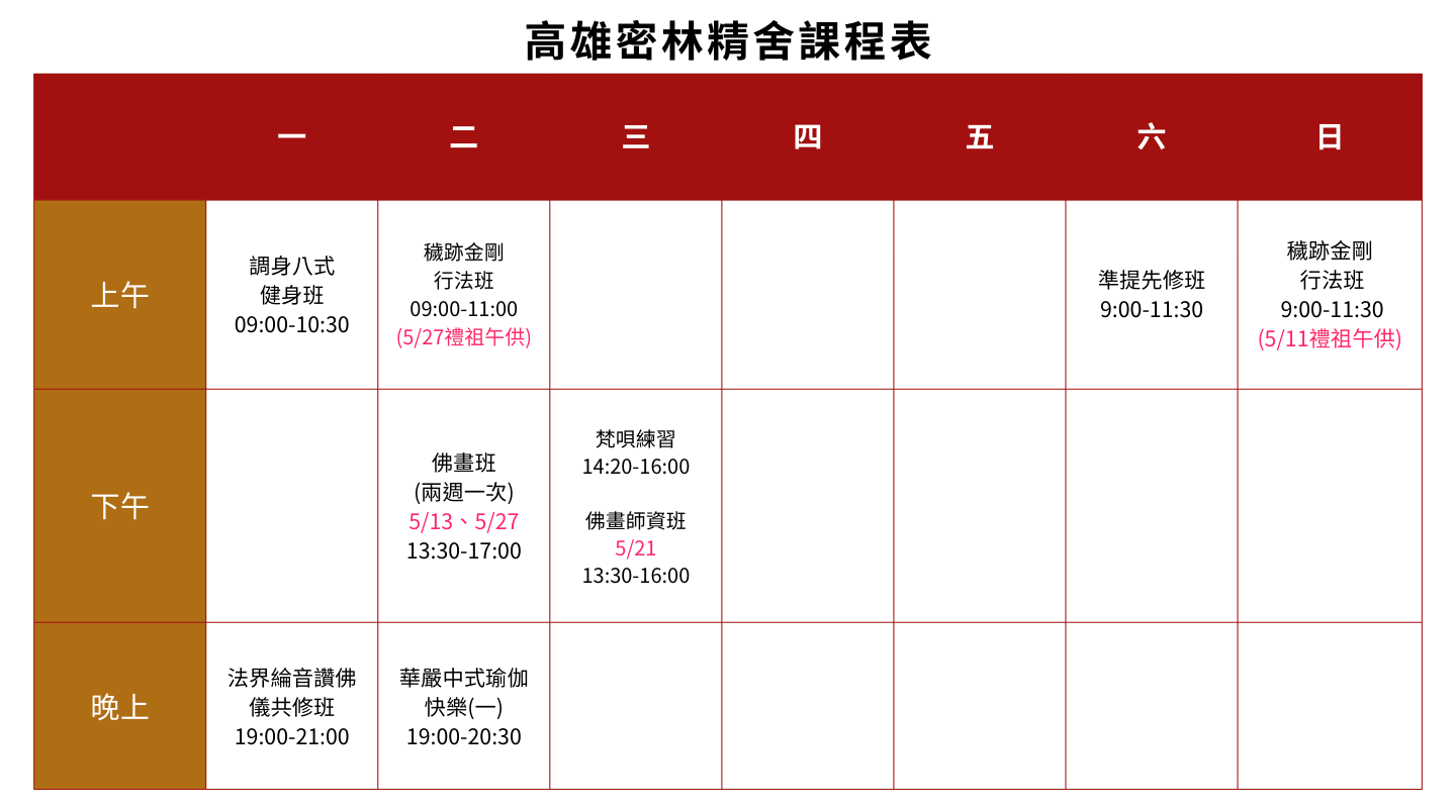 2025高雄密林精舍課程表0501v3